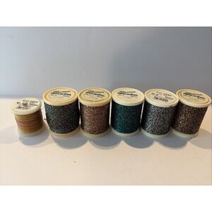 Madeira Glamour Metallic Embroidery Thread Lot 6 Spools No 8 Nr 4 Assorted